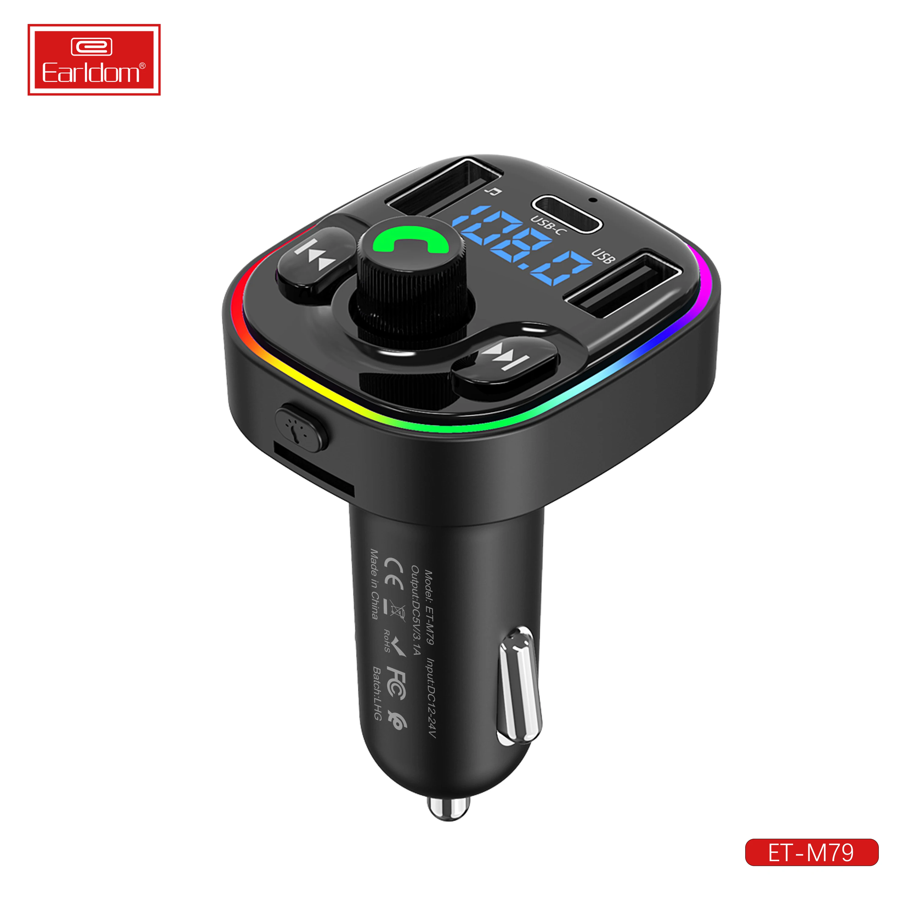 karakter ticket absorptie Earldom Car Wireless Charger Dual Usb Car Phone Charger Bt Mp3 Player With  Led Display And Fm Transmitter - Buy Car Kit Fm Transmitter Mp3 Player,Fm  Radio Transmitter,Car Wireless Charger Product on