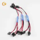 Custom JST SM Male And Female 2 3 4pin UL1007 1571 22 24 26 28 30 AWG For LED Light Industry
