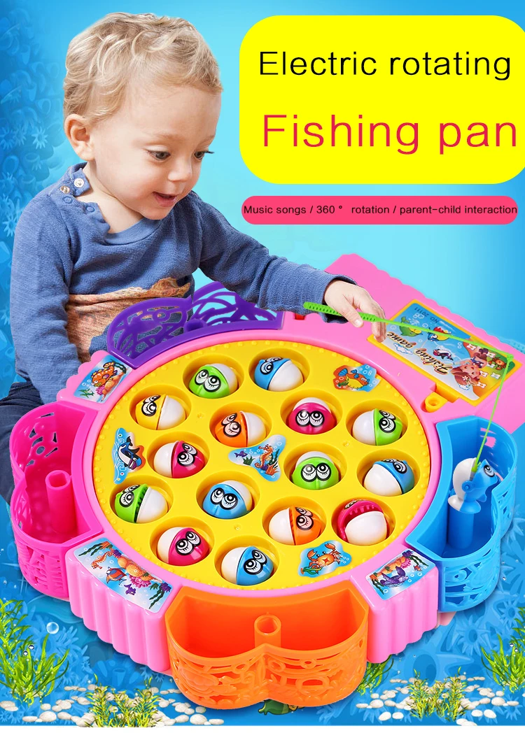 Children's Electric Rotating Fishing Toys,kid's Parent-child Interactive  Toys
