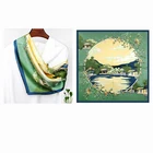 Scarf Square Square 2021 Vintage Style Scarf Summer Sun Protection Pure Silk Fabric Square Scarf For Women