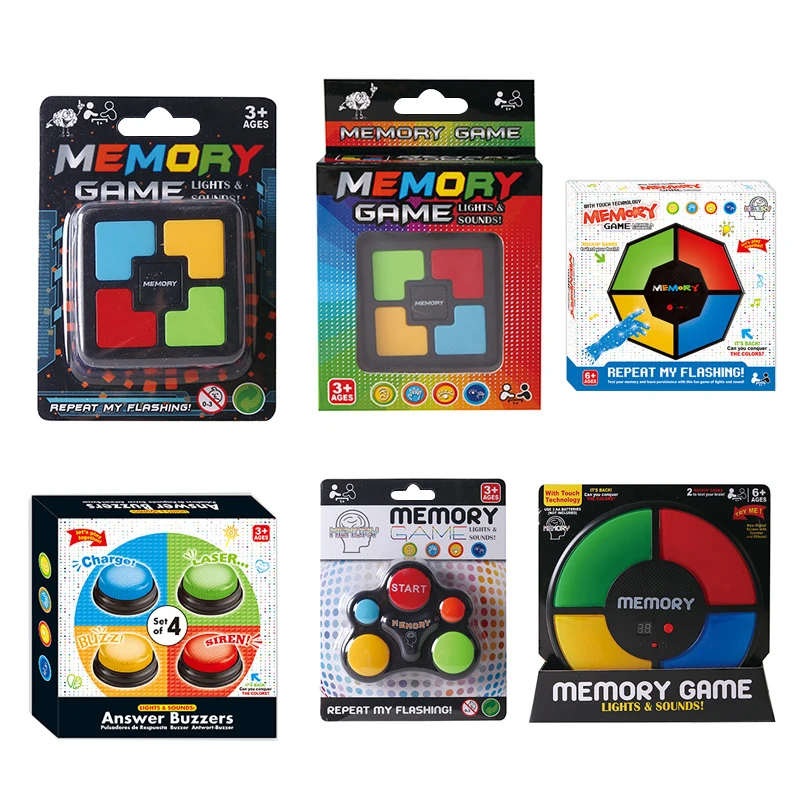 Kids Electronic Memory Brain Game Toy Mini Square Plastic for STEM & Memory Training Cube Educational Toys
