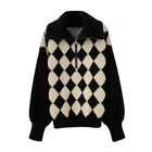 Winter Sweater Winter 2021 Hot Selling Winter Lapel Casual Loose Zipper Turtleneck Pullover Sweater For Female