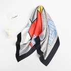 Designer Latest Design Scarf Designer Latest Design Young Girls Accessories Hair Bandage Pattern Satin Scarf Square