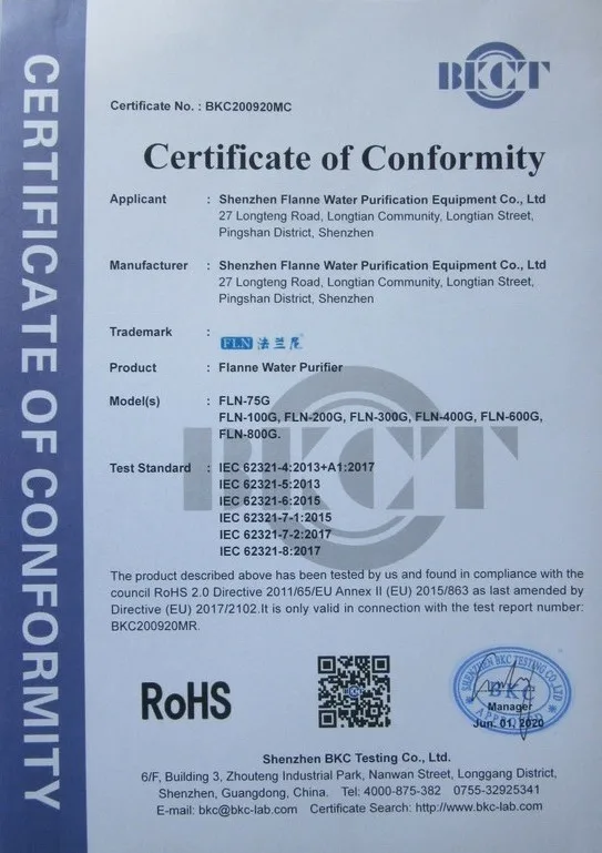 rohs certification shenzhen bkc testing co., ltd.
