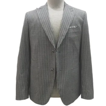 Best selling winter striped jacket suit men's anti-wrinkle free iron business suit