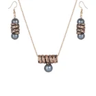 Pearl Necklace Golden Cylinder Chain Pearl Jewelry Pendants For Necklace Hawaii Earring Necklace