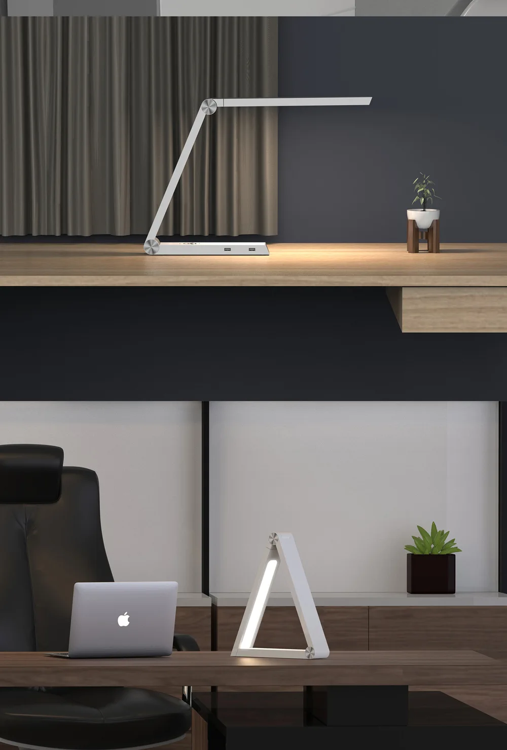 Wireless Charger Led Desk Lamp EU UK US AU Plug Atmosphere New Foldable Wireless Charging Table Nightlights Led