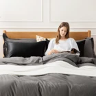 Set New Hot Non-Toxic Slip Blissy Silk Pillowcase Silk Pillowcase M Ask Scrunchie Gift Set