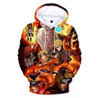 Custom Logo 3D Print Anime Hoodies Sweatshirt Men 1 Piece Anime Clothes Harajuku Spandex 100% Cotton Embossed Hoodie