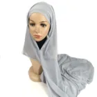 Hijab Hijab Meixin High Quality New Desgin Muslim Women Factory Supply 2 Holes Cotton Jersey Instant Hijab