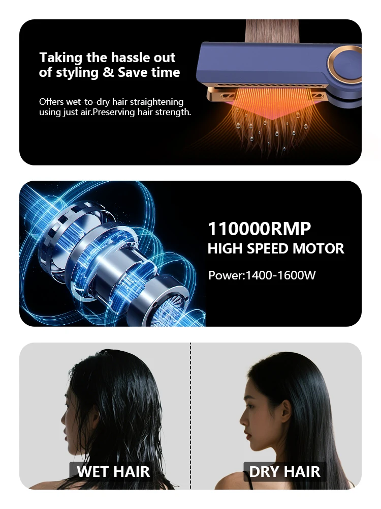 Trending Products New Arrivals New Luxury Hair Care and Styling Appliances Flat Iron Air Dryer Hair Straightener for Hair supplier