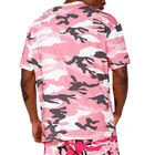 Clothing Popular Pink Camo Hip Hop Street Wear Tee Men Clothing T Shirt