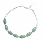 Jade 2021 Hot Sale Simple Freshness Luxury Jewelry Women Green Nature Stone 925 Silver Jade Bracelet