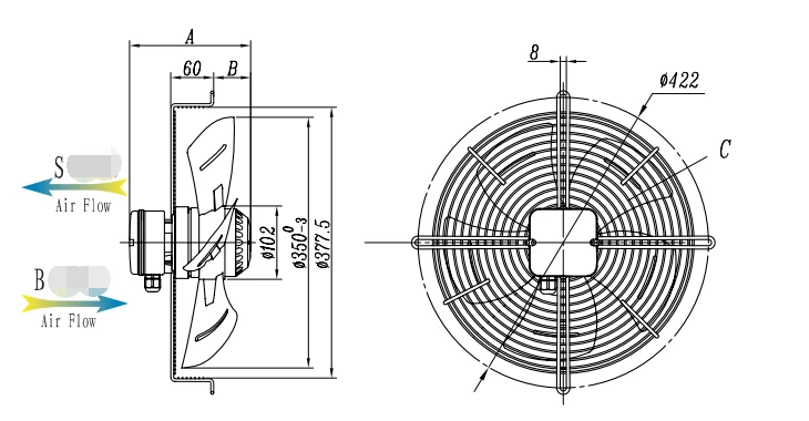 External Rotor Motor, 415V, 50Hz, Axial - detail 18