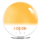 With Fm EK02S Smart Wifi Support Wake Up Light Alarm Clock With Snooze Function FM Radio USB Phone Charger