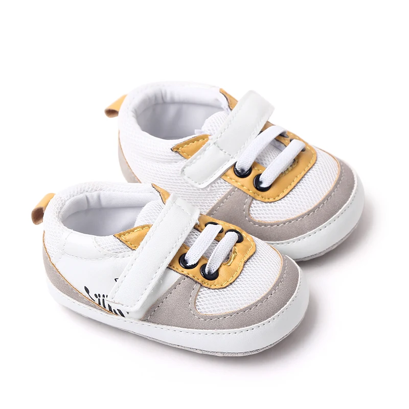 Spring and Autumn Cartoon zebra Leather Mesh Soft Sole Breathable Casual Infants Shoes for Boys manufacture