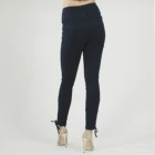 Jeans Pants Factory Hot Sales Women's High Rise Knitted Denim Skinny Jeans Pants With Lace-up At Bottom