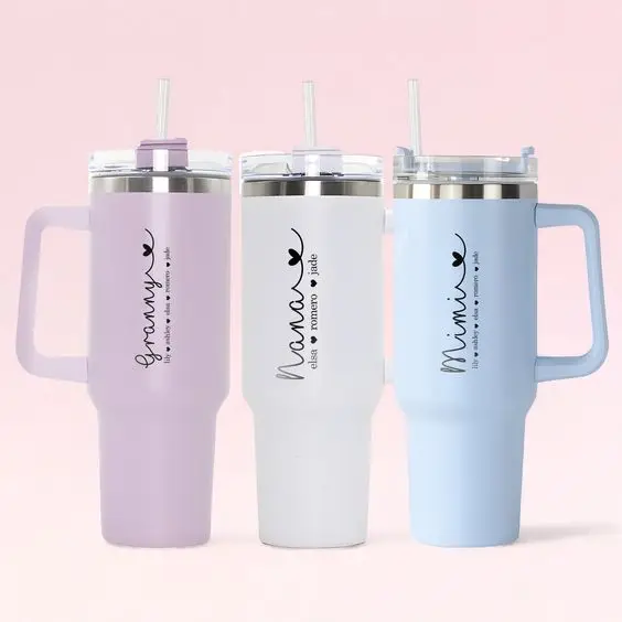 Hot Sale Double Walled Travel Mug Car Cup Stainless Steel  40oz Tumbler with Handle