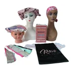 Silk Wrap Custom Logo Cloth Drawstring Style Wig Packaging Silk Satin Head Wrap Woman
