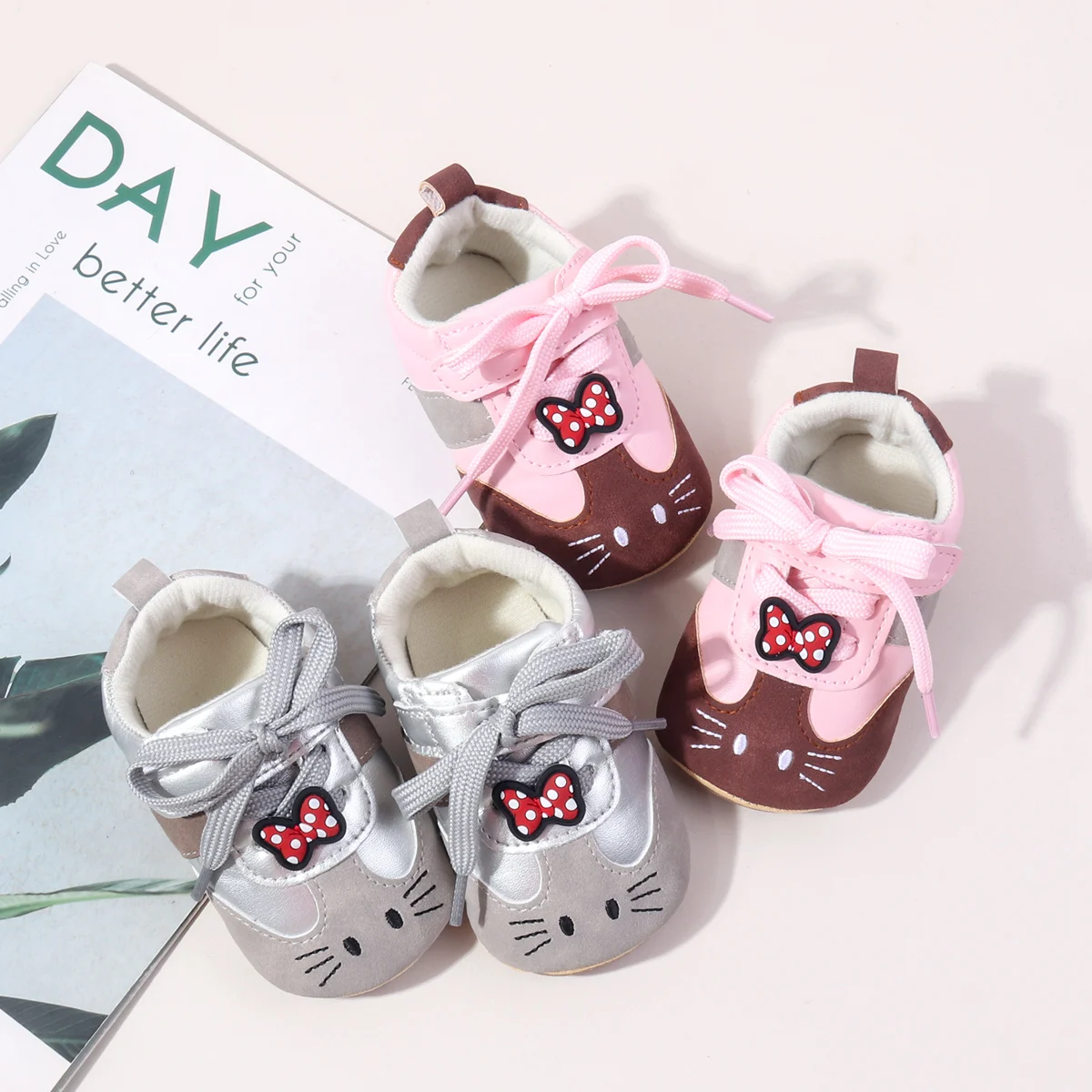 Cute Animal Design Soft TPR Outsole Baby Girl Shoes Prewalker Shoes for Girls details