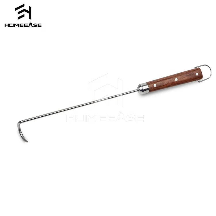 Bbq Steak Grill Kitchen Chief Tongs Stainless Steel Food Flipper Hooks