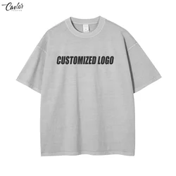 L40 OEM heavyweight 250g Pullover Printed plus size men's t-shirts Customized LOGO blank Oversized vintage washing t-shirt
