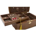Jewelry Wood Jewelry Packaging Box With Lock Exquisite European Luxury Retro Wood Jewelry Storage Box