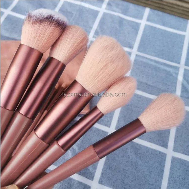 2023 custom logo makeup brush 13 pieces highlight powder blush makeup brushes set with bag sample dedicated brushes original