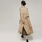 Coat Classic Naivee Spring Series Quality Lyocell Long Trench Coat Classic Women Ladies Loose Fancy