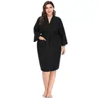 Capes Black Cape High Quality Water Repellent Black Kimono Cloth Salon Barber Custom Hairdressing Gowns Capes