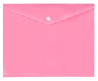 File Colorful A4 Size Plastic Envelopes Clear File Bags Document Folders Document Organizers With Snap Button