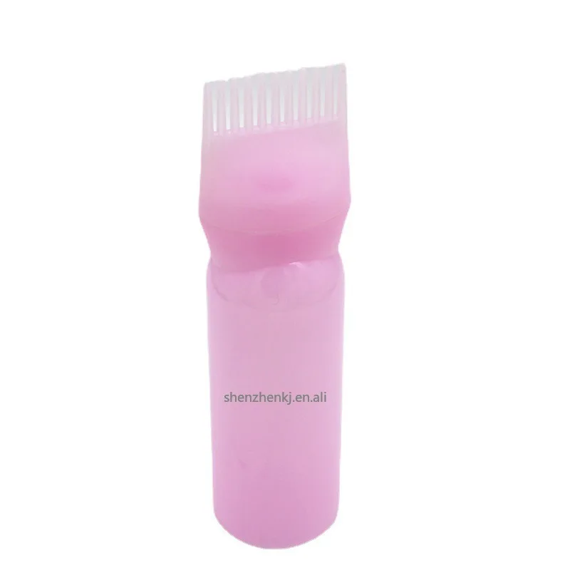 Multicolor Plastic Hair Dye Refillable Bottle Applicator Comb