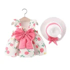 Girl For New Arriver Summer Kid Clothing Backless Bow Little Girl Dress Lovely Printed Baby Girl Dress For 2pcs