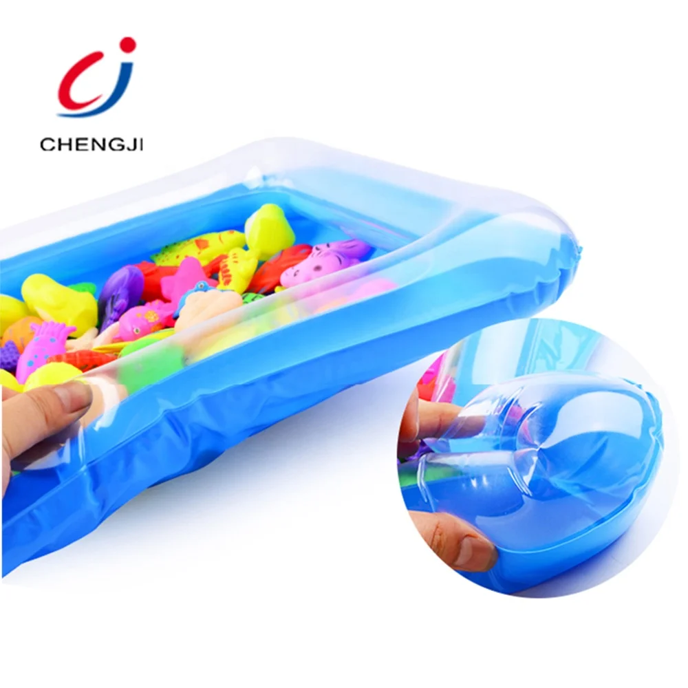 Plastic children educational realistic magnetic fish play set  fishing game toys