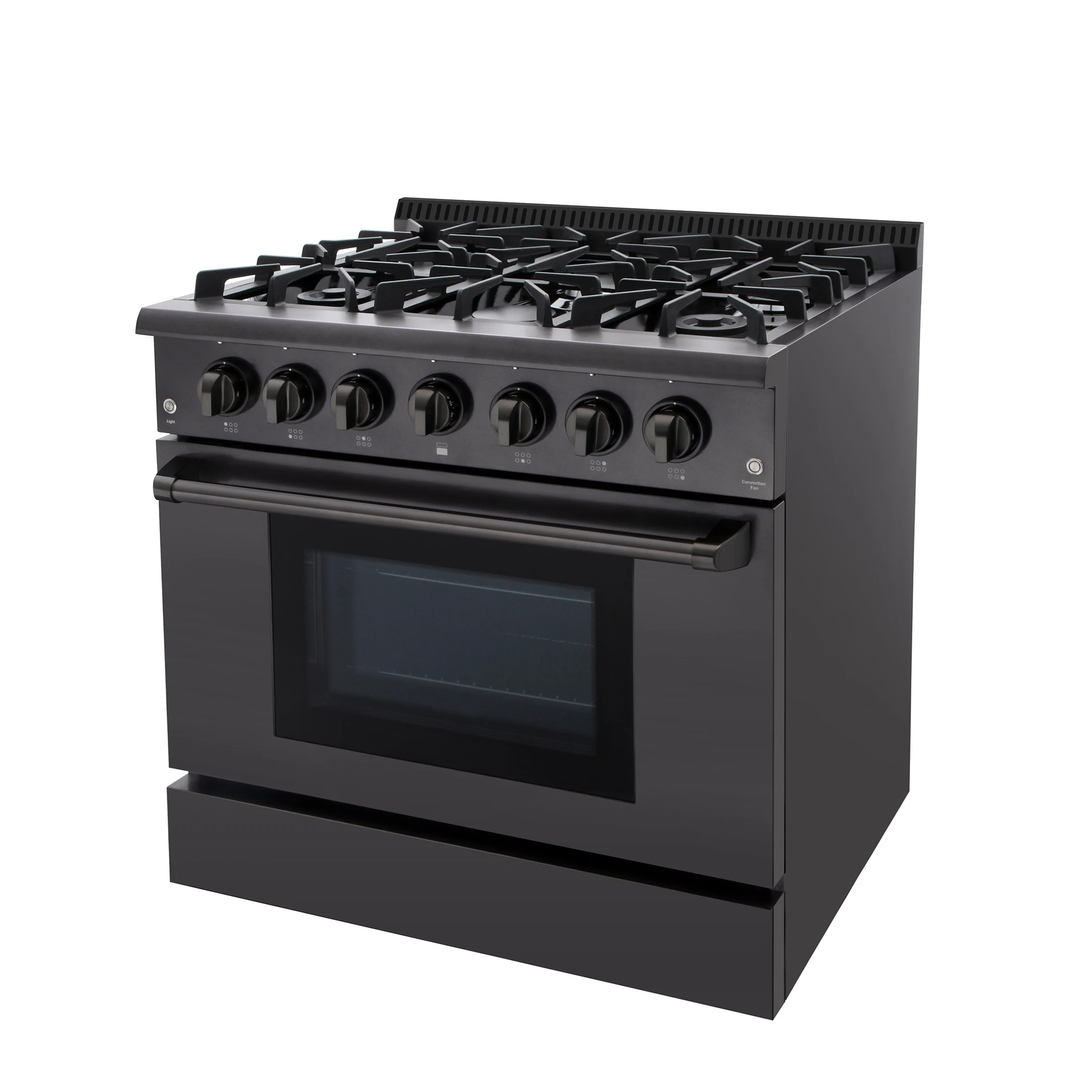 36 inch black gas range