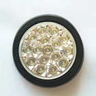 Leds Red Led Light 4'' 12v 24v 16 LEDs Rubber Cover Round White Amber Red Led Truck Trailer Rear Tail Light