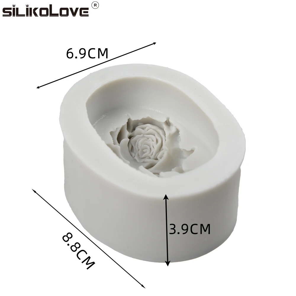 New arrival bpa free flower shape silicone fondant molds a rose silicone moulds for cake decoration