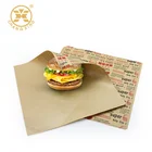 Paper Custom Logo Printing Deli Hamburger Sandwich Food Waxed Wrap Paper Roast Chicken Food Packaging Waterproof Wrap