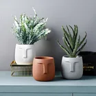 Flower Plant Artificial Succulent Geometric Home Garden Macetas Ceramic Flower Pot Plant