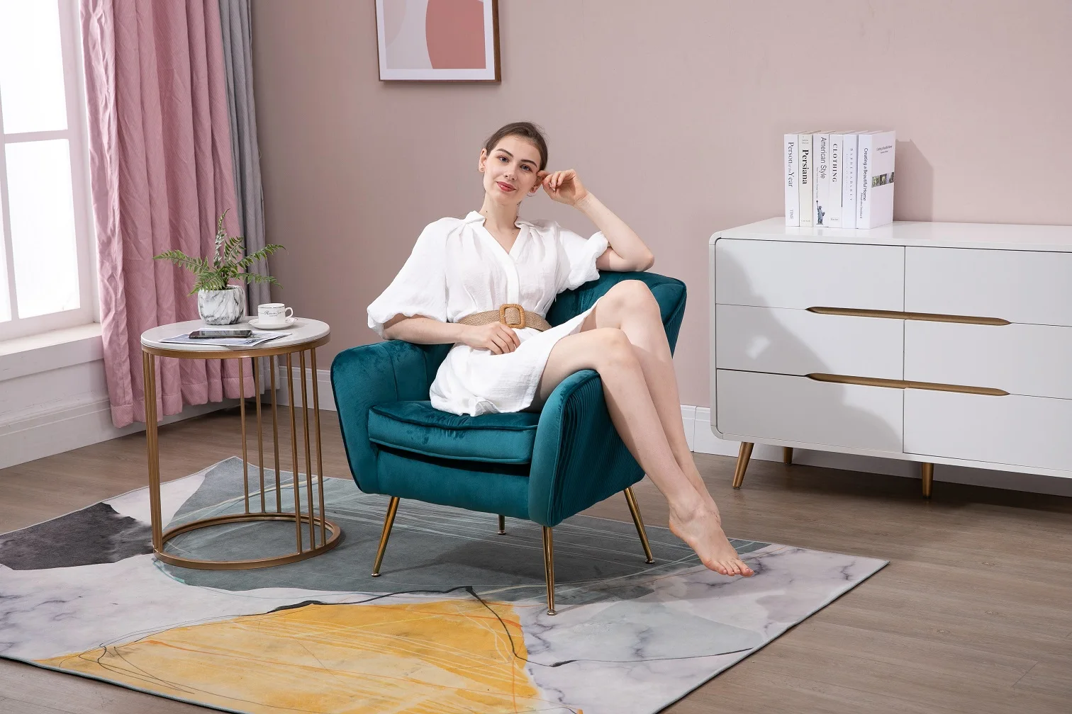 Linxin ottoman Accent Chairs
