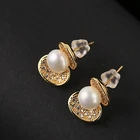 Pearl Earrings Pearl 2021 Hawaiian Shell Pearl Stud Earrings Wholesale For Women