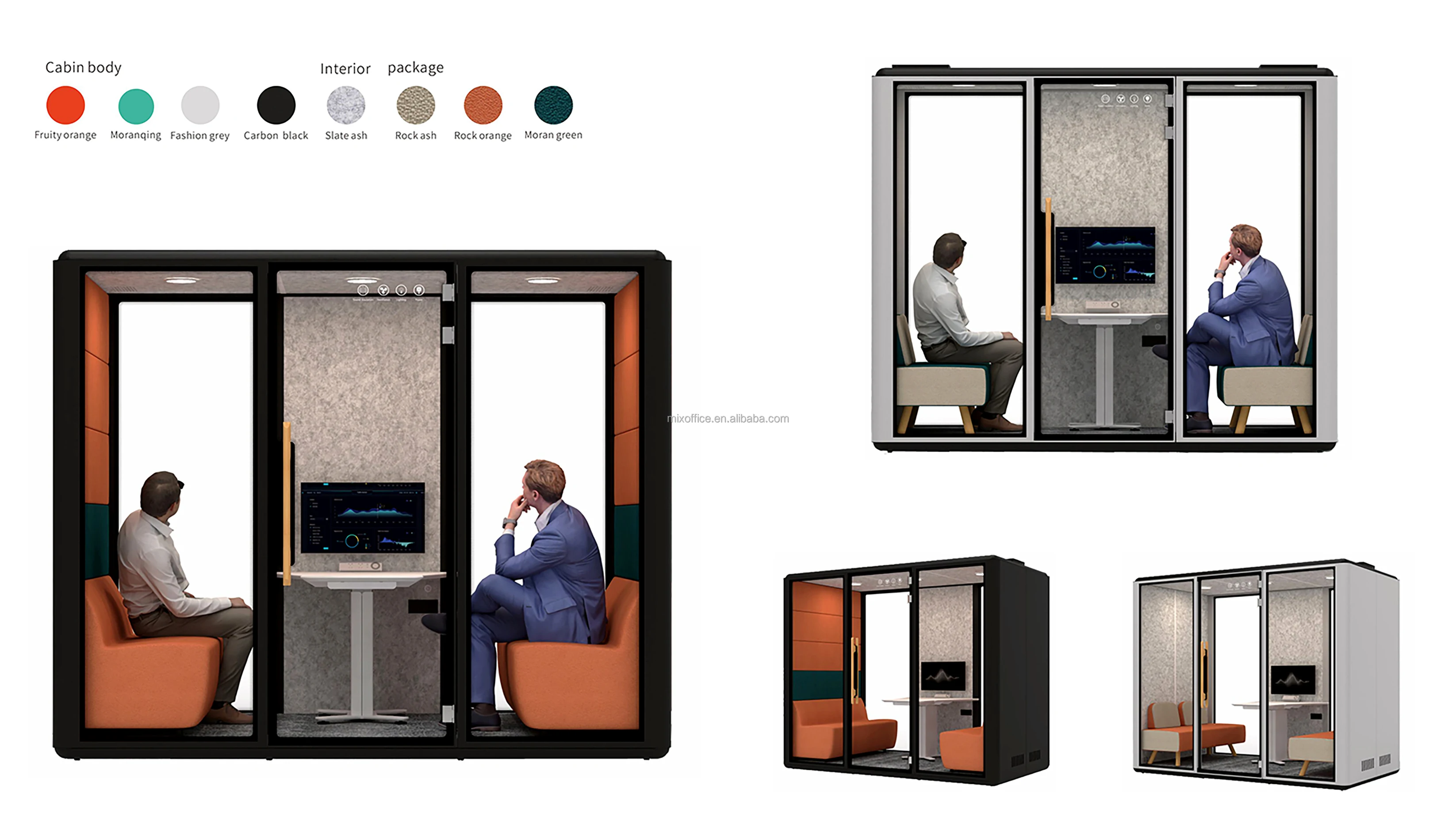 Cabina di registrazione professionale moderna e insonorizzata, ufficio prefabbricato, cabina telefonica per riunioni, moduli di stoccaggio, prefabbricati 7