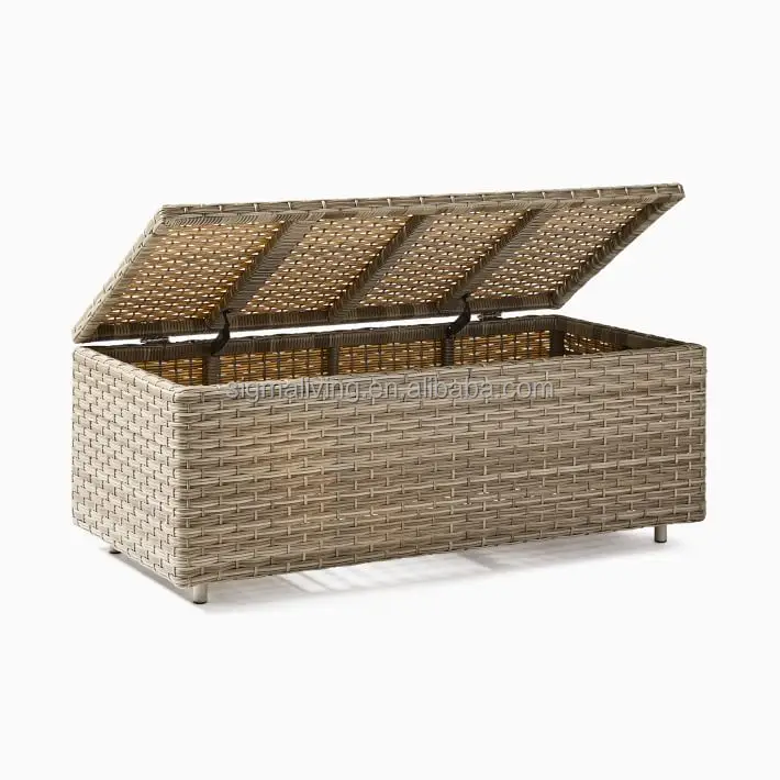 Wicker garden sets outdoor cushion storage box furniture storage trunk