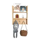 Floating Shelves Natural Wood Wall Mounted Kids Room Nursery Decor Book Shelf