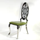 New Model Carved Steel Frame Vintage Upholstery Dining Chair