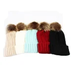 Girls Winter Kids Fur Hat Women Fashion Fur Ball Girls Winter Hat Kids Warm Winter Fur Hat