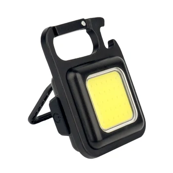 Mini Portable 3 Light Modes Bright USB LED Rechargeable torch Work Light Small Pocket Flashlights Camping Keychain Light