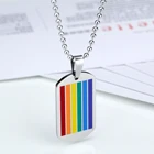 Necklace 316l Wholesale Fashion Men 316L Stainless Steel Rainbow Plate Necklace Jewelry