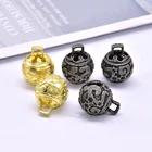 Carved Wholesale Small Brass Bells In Strings With Antique Hollow Carved Christmas Bells