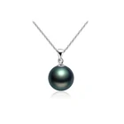 Black Pearl Necklace Pearl Fashion Women 925 Sterling Silver Black Pearl Necklace Jewelry